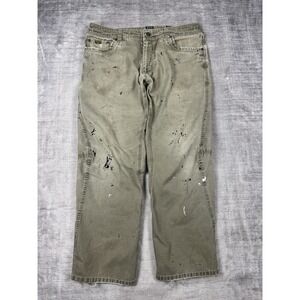 KUHL Pants Mens 36x30 Green Hiking Canvas Vintage Patina Dye Outdoors hiking‎